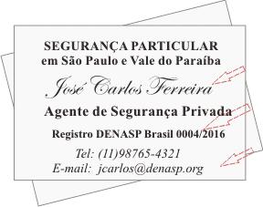 cartão agente de segurança