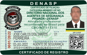 carteira cadastro nacional de agentes de segurança